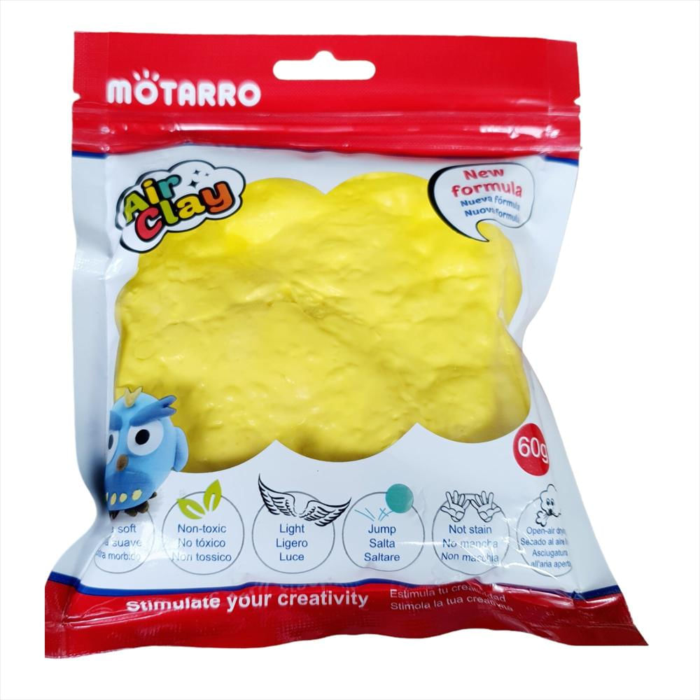 Foamy Moldeable Amarillo Plastilina Colores Figuras Manualidades