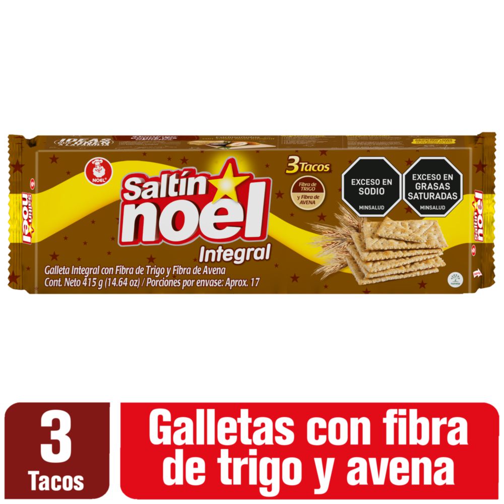 Galletas SALTIN NOEL Doble fibra x3 tacos (415 gr)