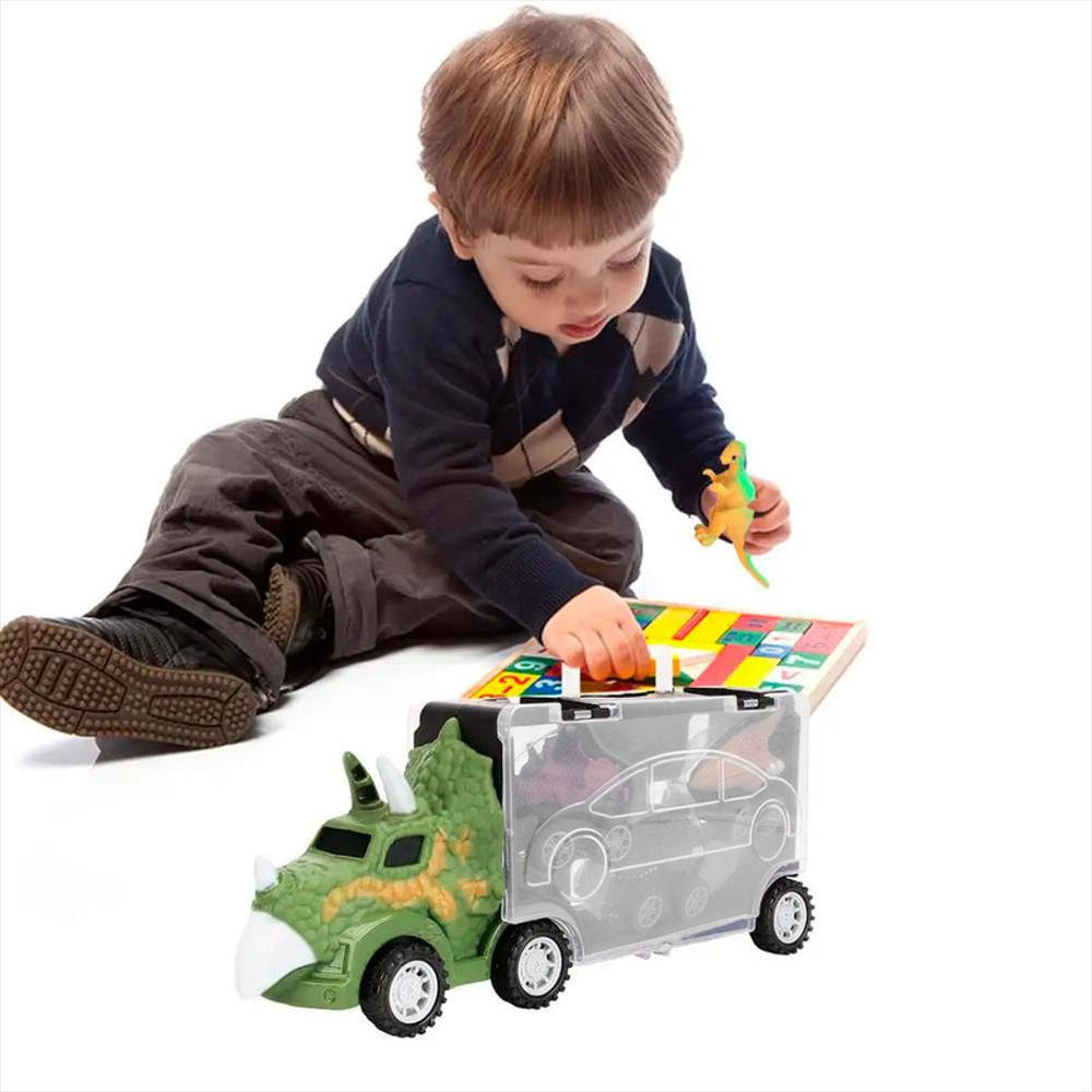 Camión Tractomula Triceratops Vehiculos Dinosaurios Juguete img #4