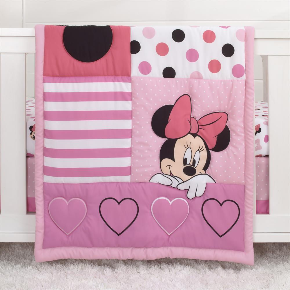 Set De 3 Piezas De Ropa Para Cuna Disney Minnie Mouse Incluye Caja De img #4