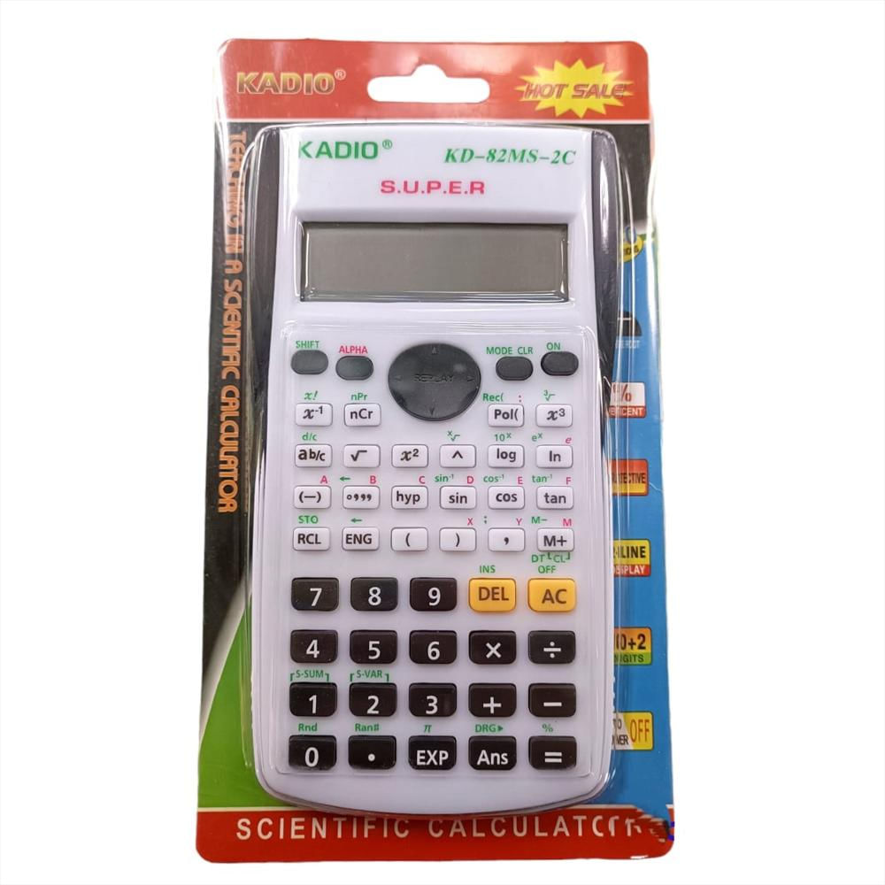 Calculadora Cientifica Negra Kadio Multicolor Completa Matematicas