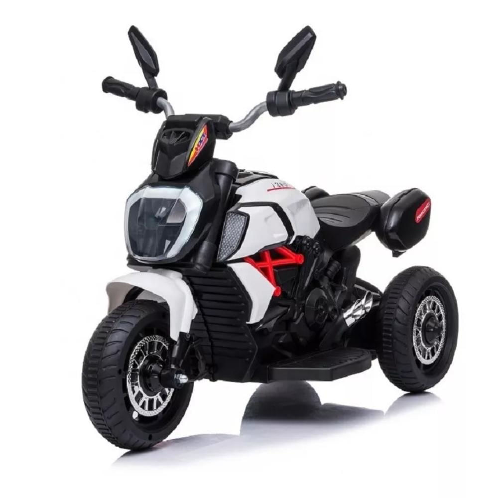 Moto Eléctrica De 3Ruedas Para Niños Y Niñas 6V Tipo Ducati Blanco img #1