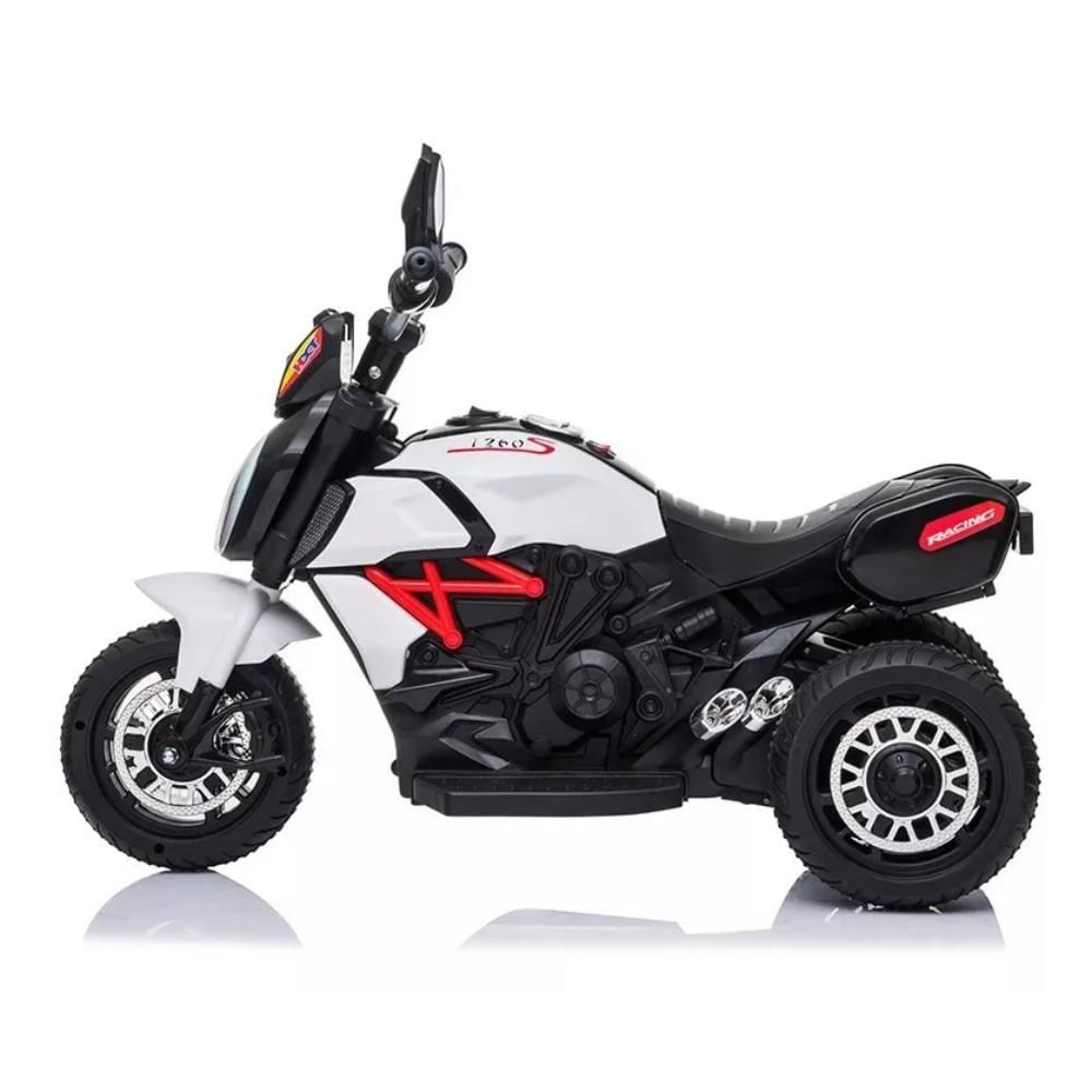 Moto Eléctrica De 3Ruedas Para Niños Y Niñas 6V Tipo Ducati Blanco img #2