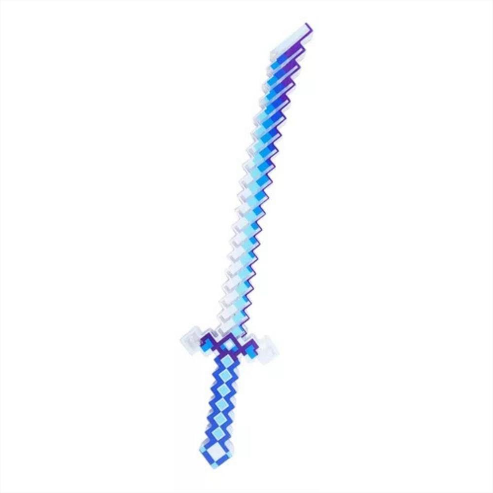 Juguete Espada Minecraft Samurai Niños Led Sonido Dizfras Azul