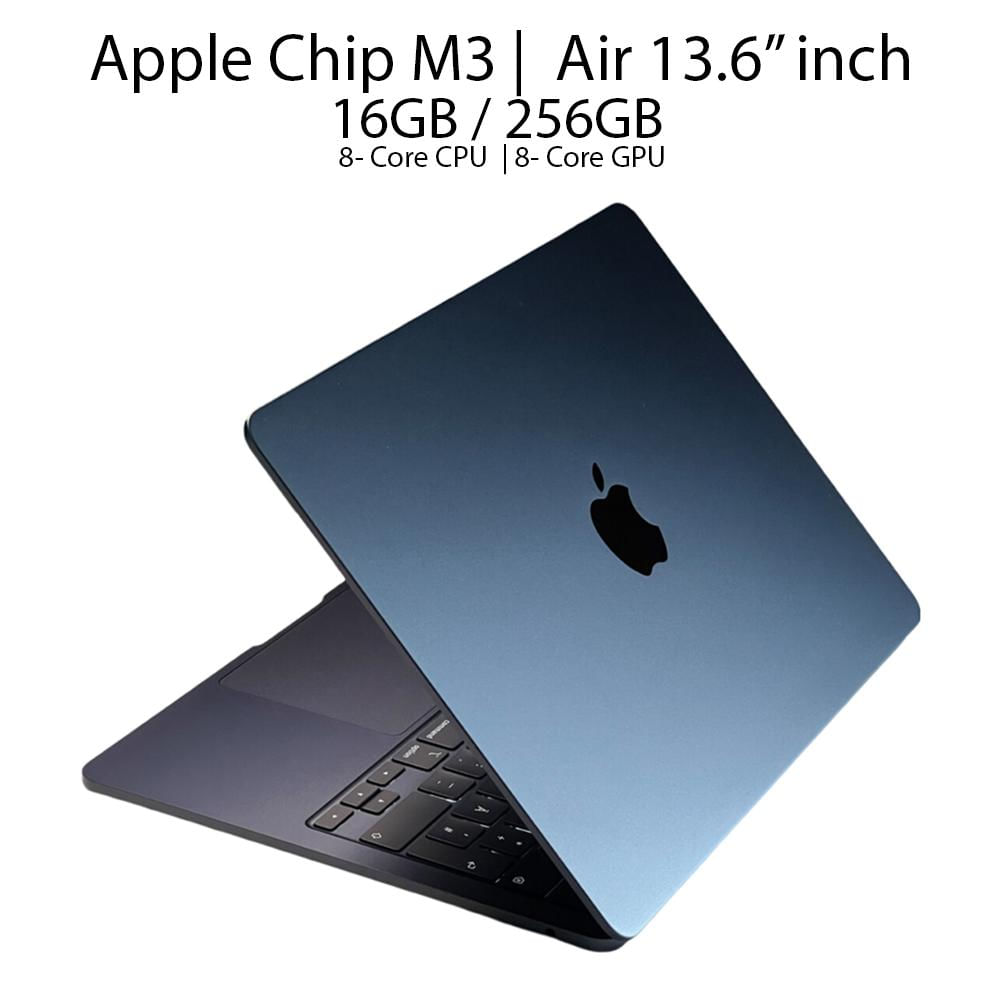 Macbook Air 13.6 Chip M3 Ram 16Gb Ssd 256Gb Apple 8C Cpu 8C Gpu Midnight