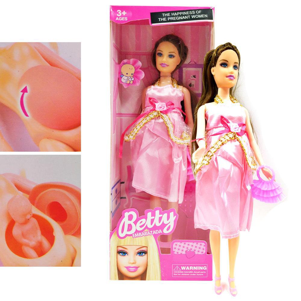Muñeca Juguete Tipo Barbie Betty Embarazada 1 img #1
