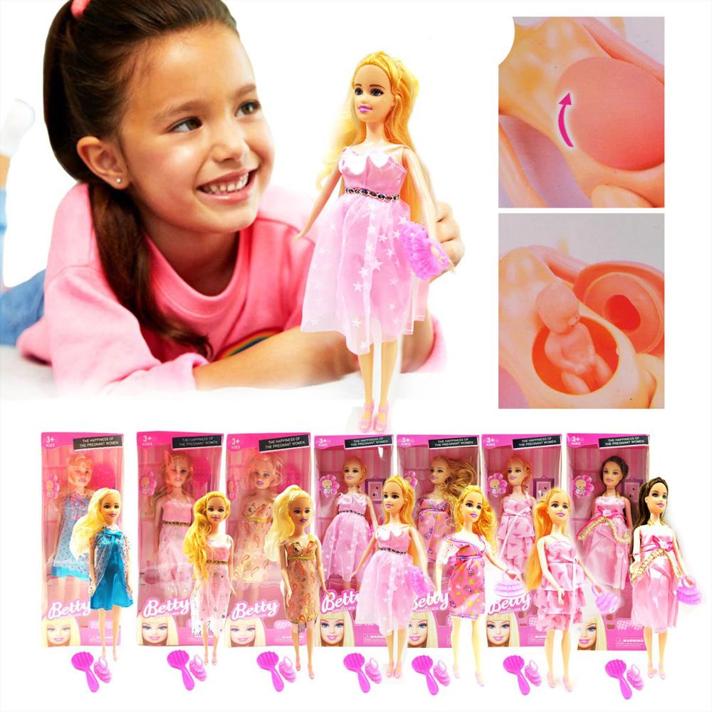 Muñeca Juguete Tipo Barbie Betty Embarazada 1 img #2