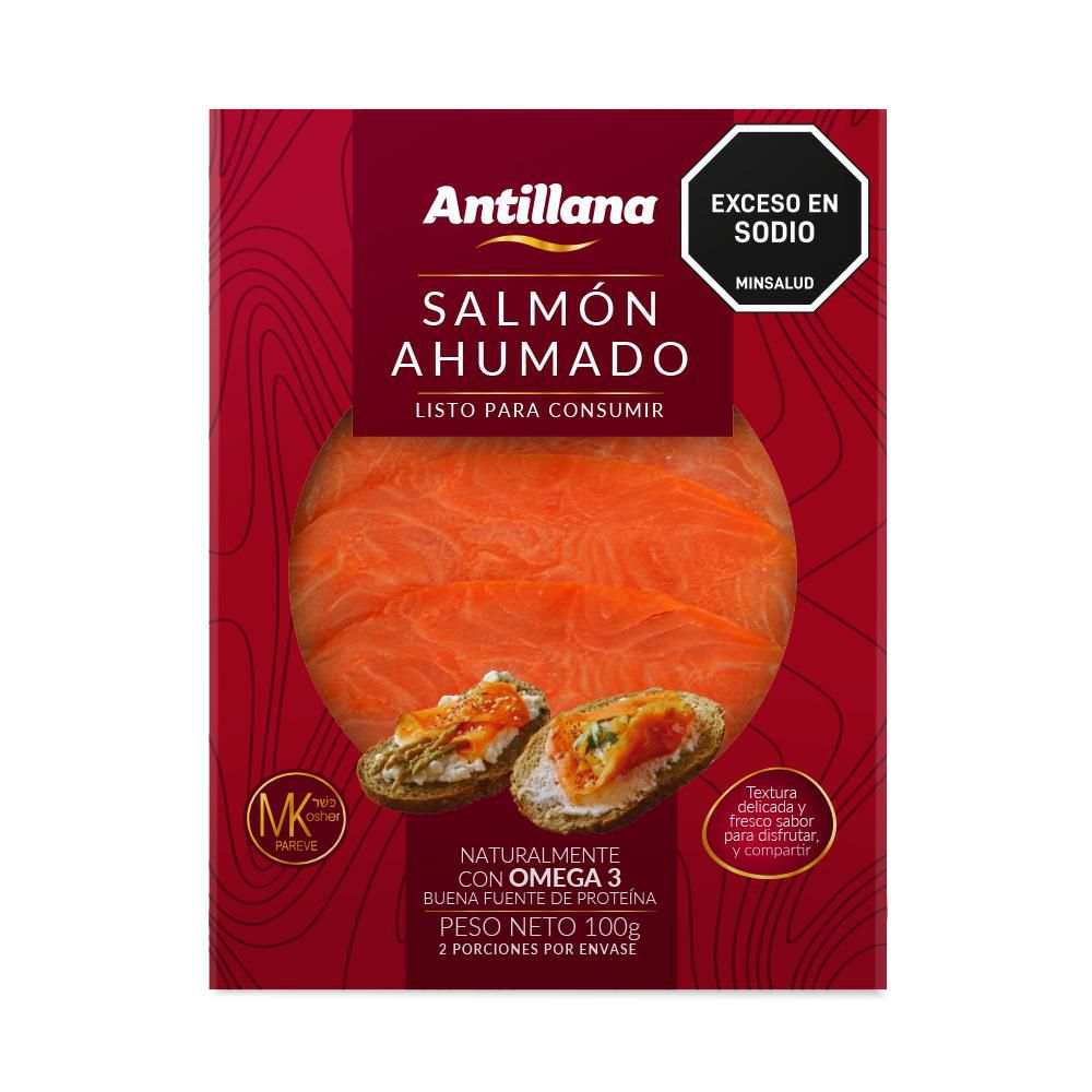 Salmón ahumado ANTILLANA refrigerado (100 gr)
