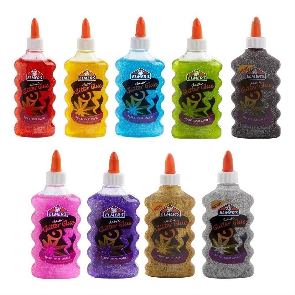 Pegamento Escarchado Pegante 177 Ml Para Hacer Slime Elmer's Azul img #2