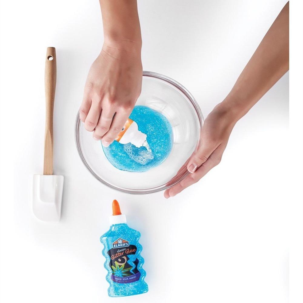 Pegamento Escarchado Pegante 177 Ml Para Hacer Slime Elmer's Azul img #4