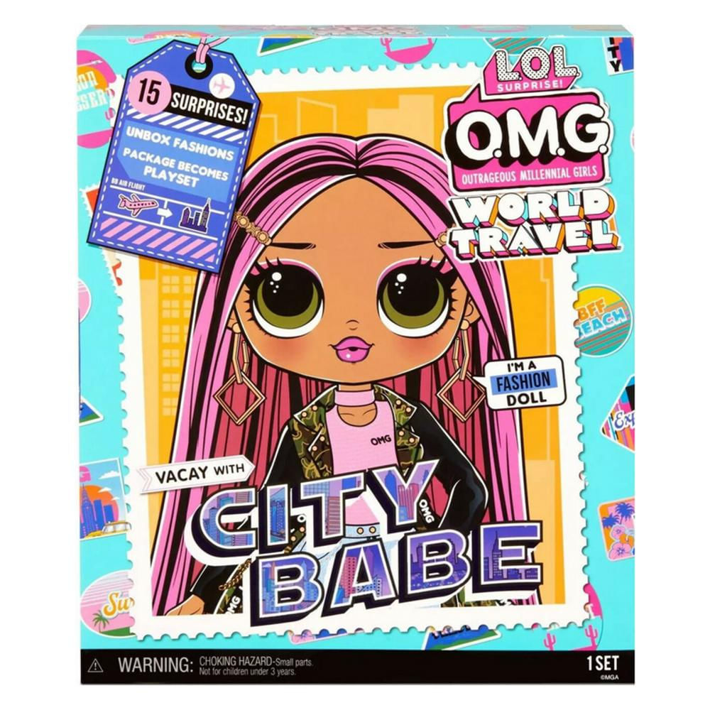 Muñeca Lol Omg World Travel City Babe +15 Sorpresas img #1
