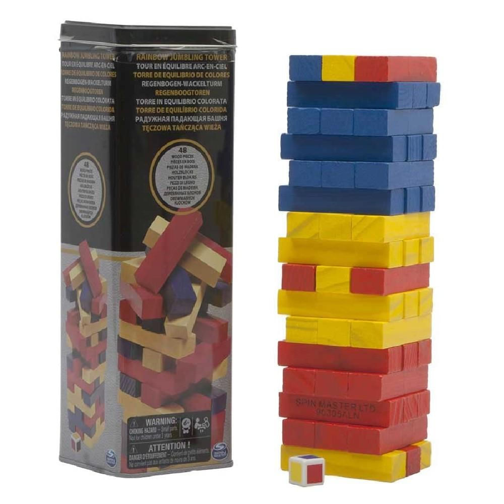 Jenga Torre De Equilibrio En Lata Spin Master Colores