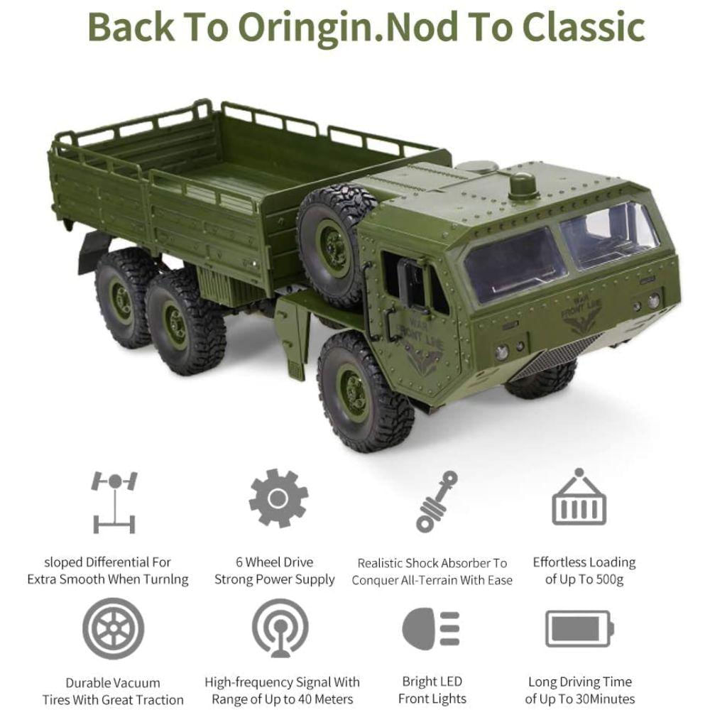 Camión A Control Remoto Todoterreno 6Wd Estilo Militar img #2