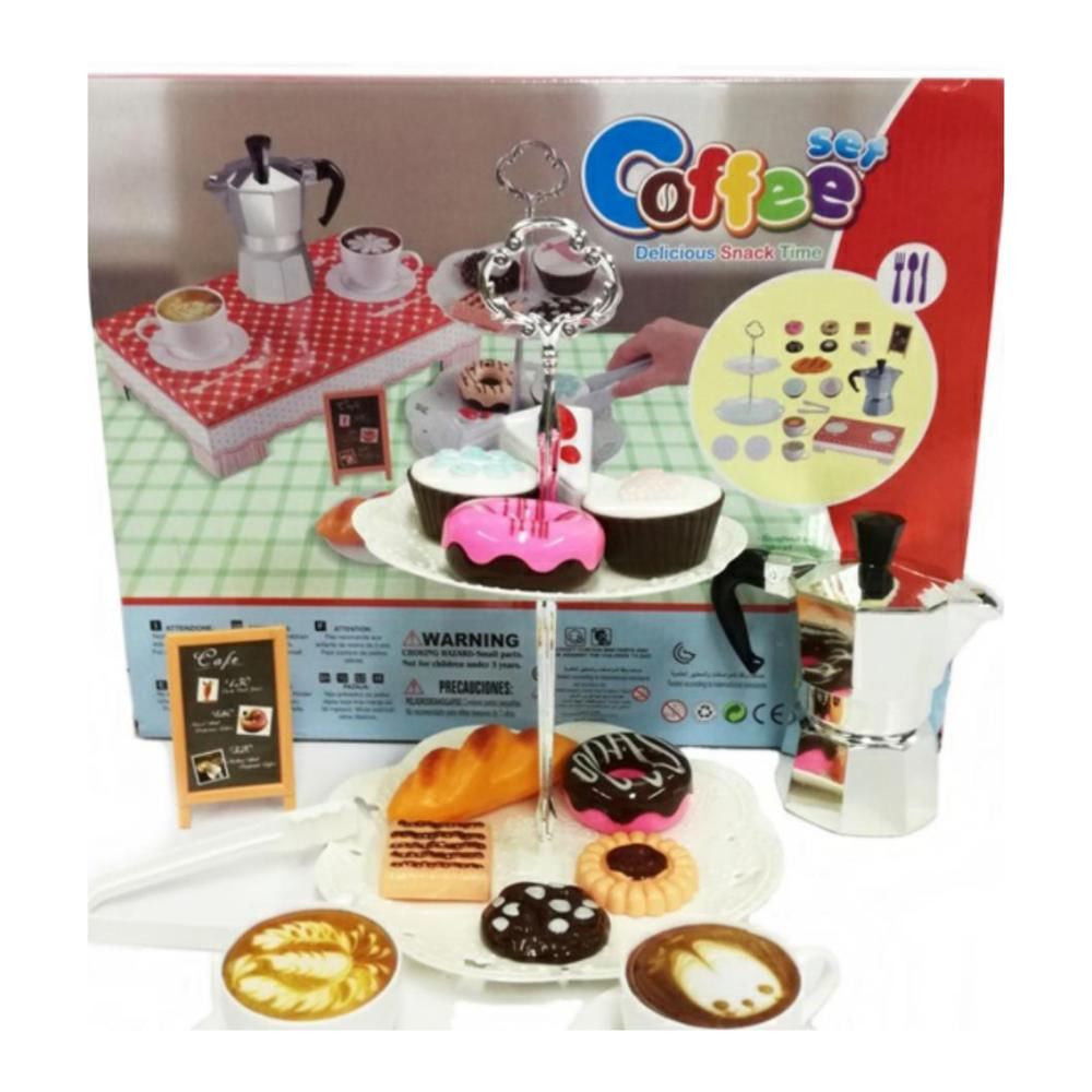 Juguete Set Hora Del Te Con Cafetera Y Panecillos 18 Piezas Incl img #1