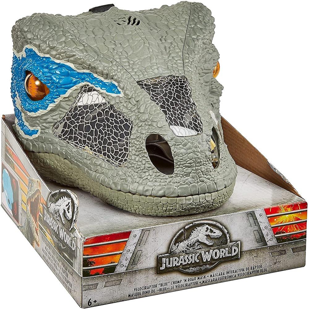 Mascara De Dinosaurio Velociraptor Blue Jurassic World Con Sonidos img #1