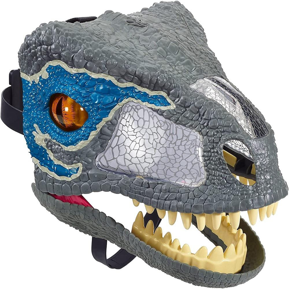 Mascara De Dinosaurio Velociraptor Blue Jurassic World Con Sonidos img #2