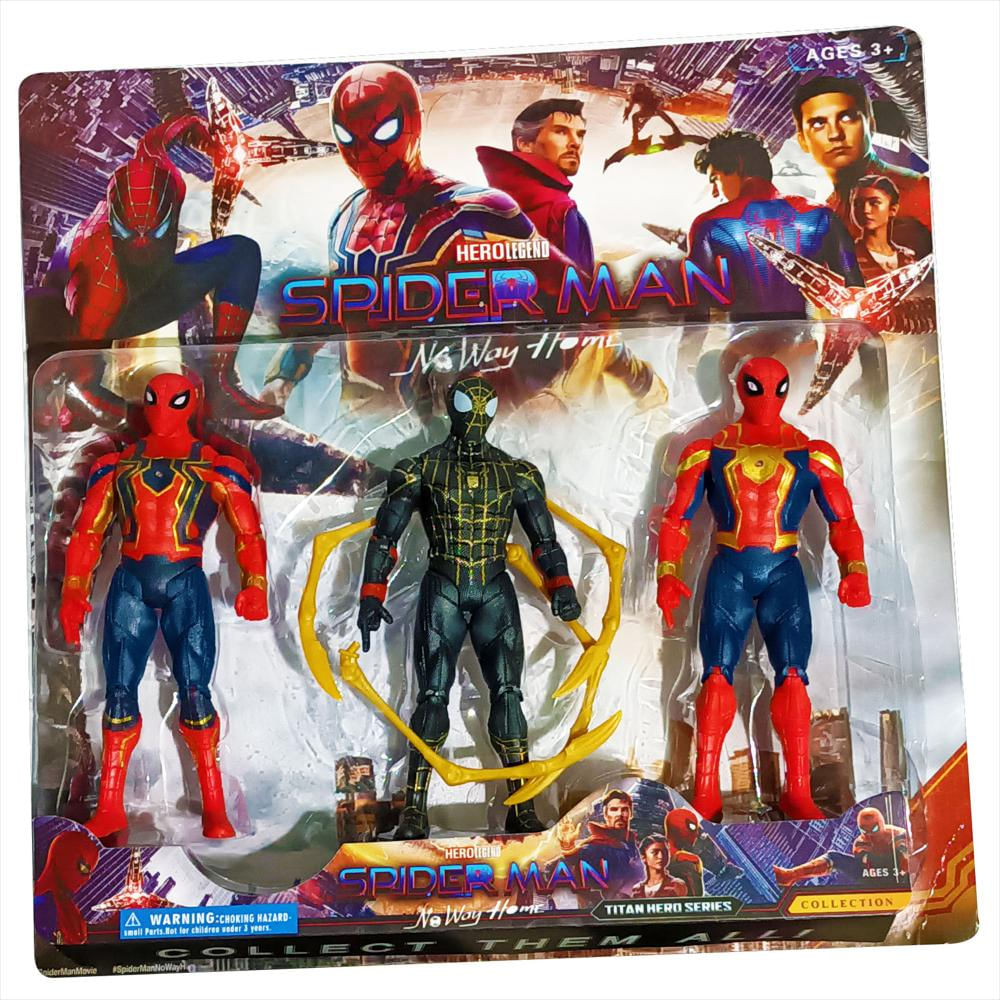 Figuras X3 Hombre Arana Spiderman Coleccion Juguetes Exito