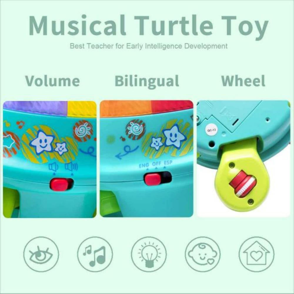 Juguete De Tortuga Musical Aprendizaje Inglés Y Español img #3