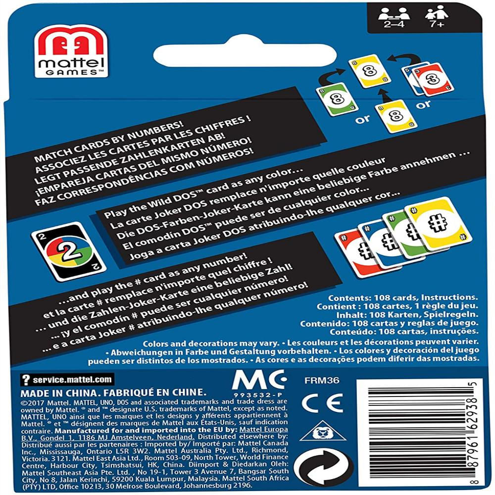 Juego De Cartas Uno Dos Mattel Original img #4