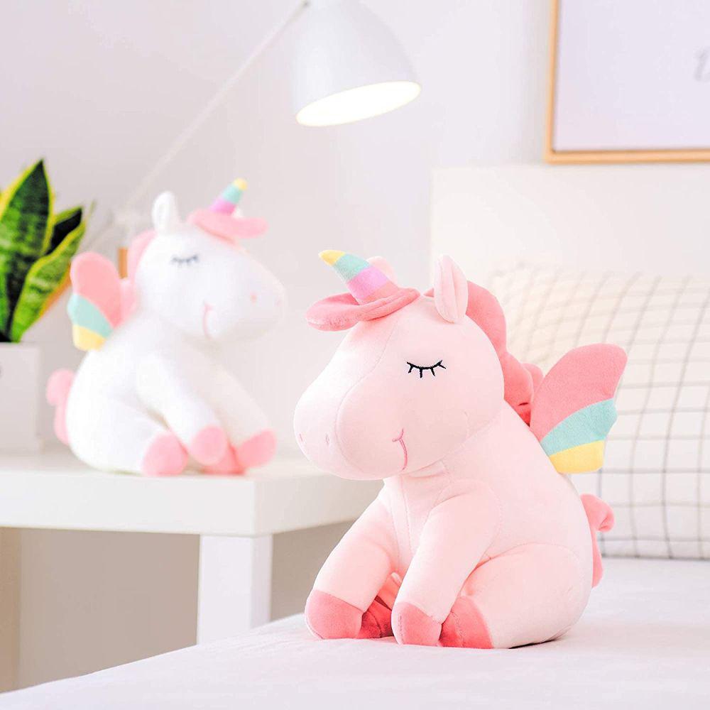 Unicornio Peluche Con Alas De Arco Iris Lazada img #2