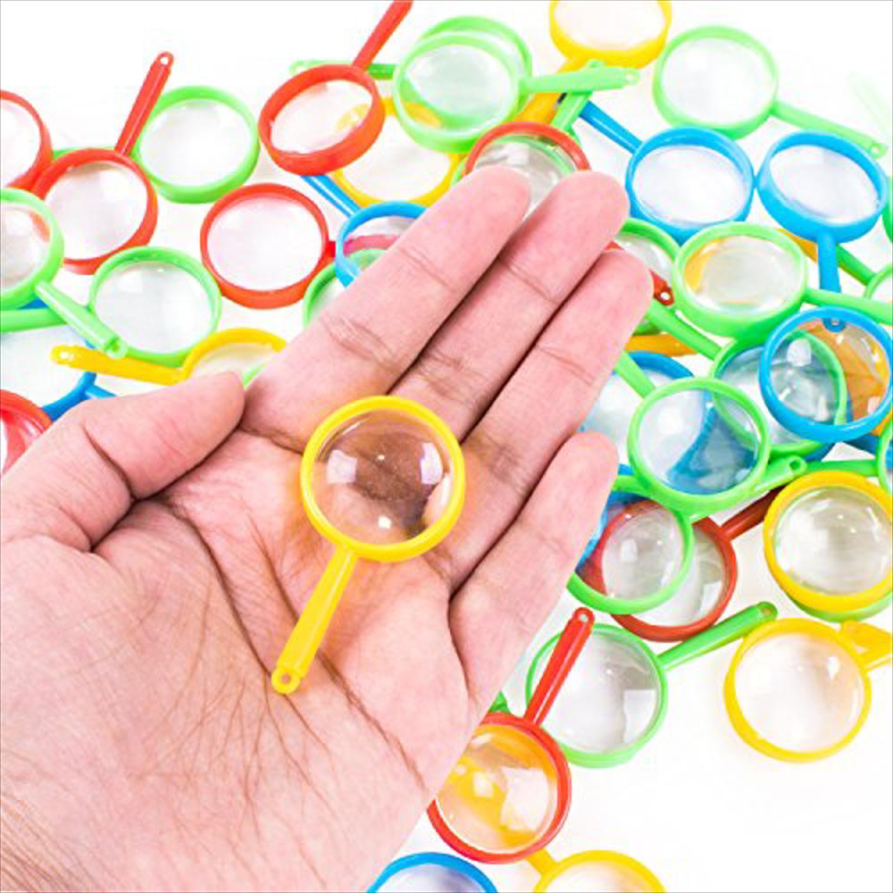 Mini 2 Lupas Plástico Explorador De Los Niños De Bolsillo.