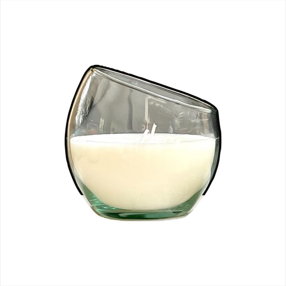 Vela Onecandles Asimétrica 10 Onzas Pabilos De Hilo Envase De Vidrio Aroma Limonaria