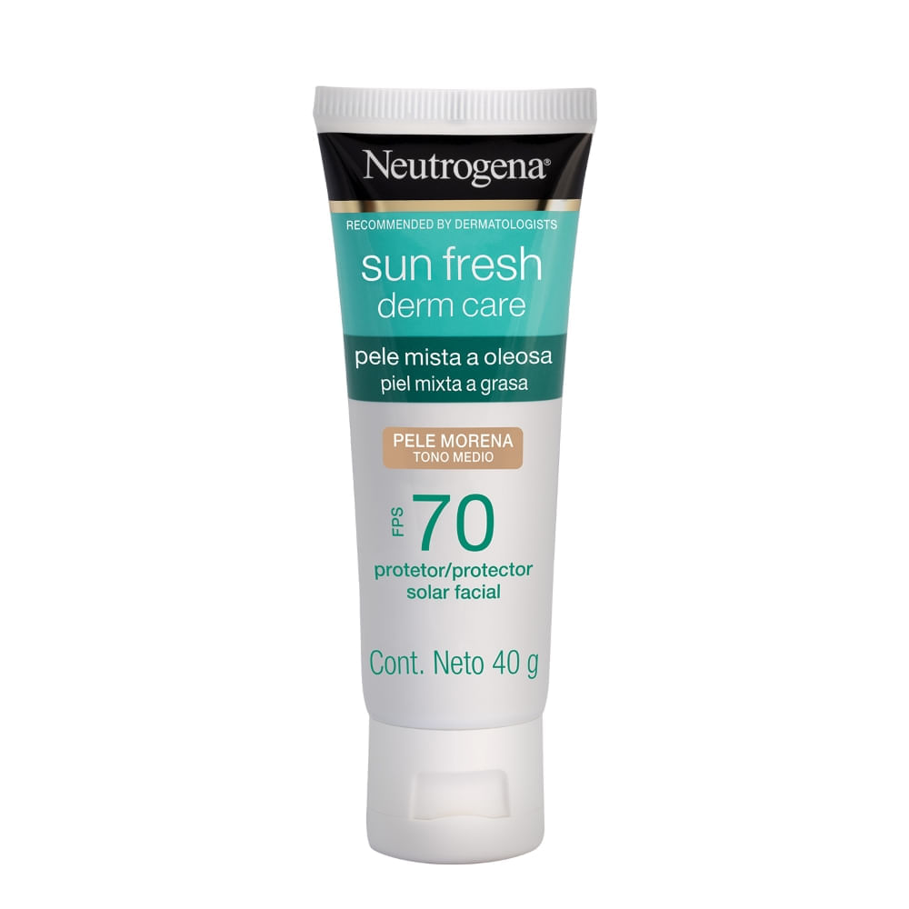 Protector Solar Facial Sun Fresh Derm Care Tono Medio FPS 70 - Neutrogena