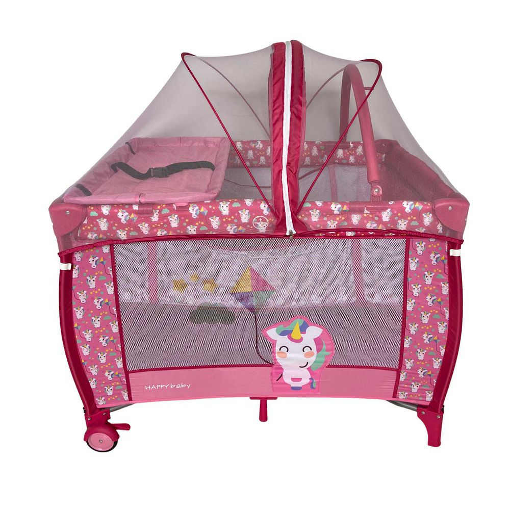 Cuna Corral Bebé  HAPPY BABY MIAMI PINK img #1