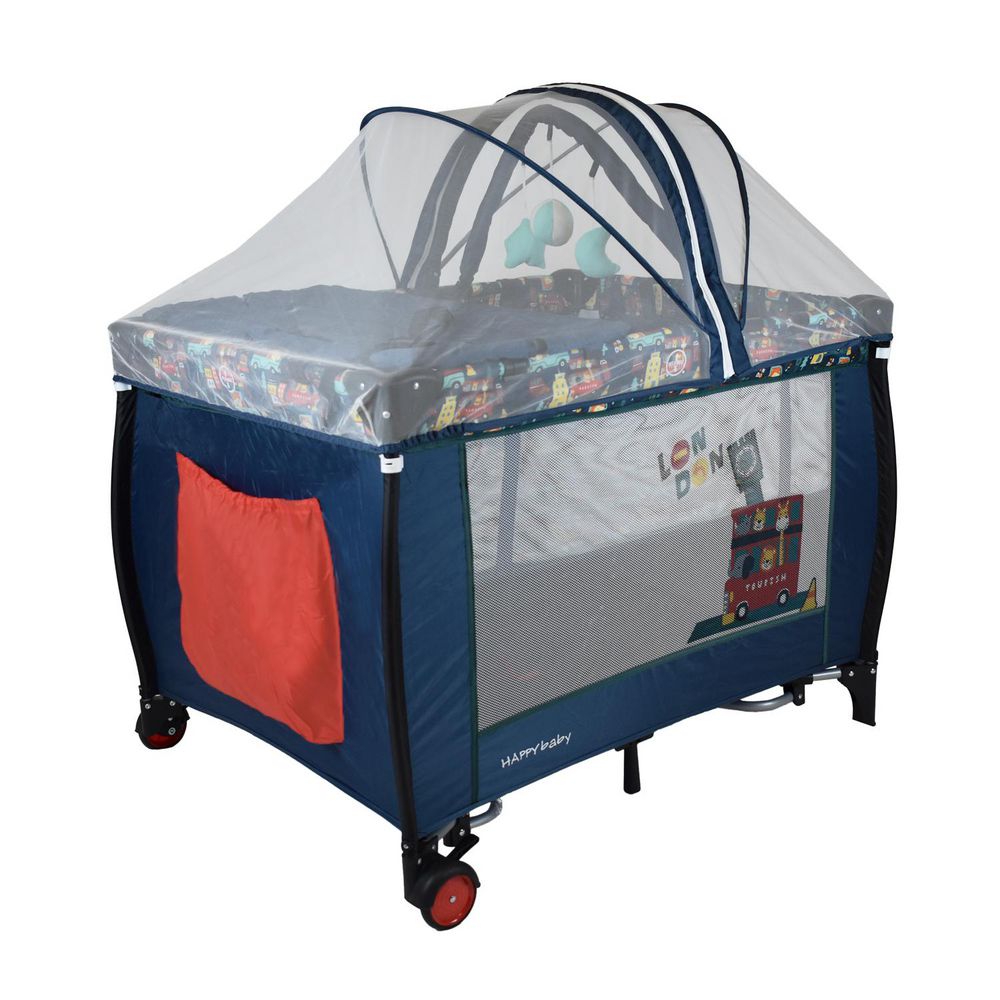 Cuna Corral Bebé HAPPY BABY MIAMI BLU img #2