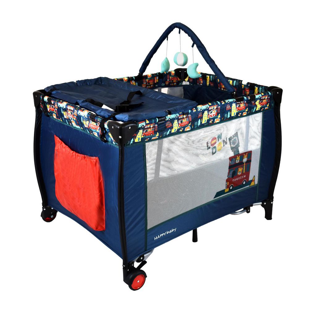 Cuna Corral Bebé HAPPY BABY MIAMI BLU img #3