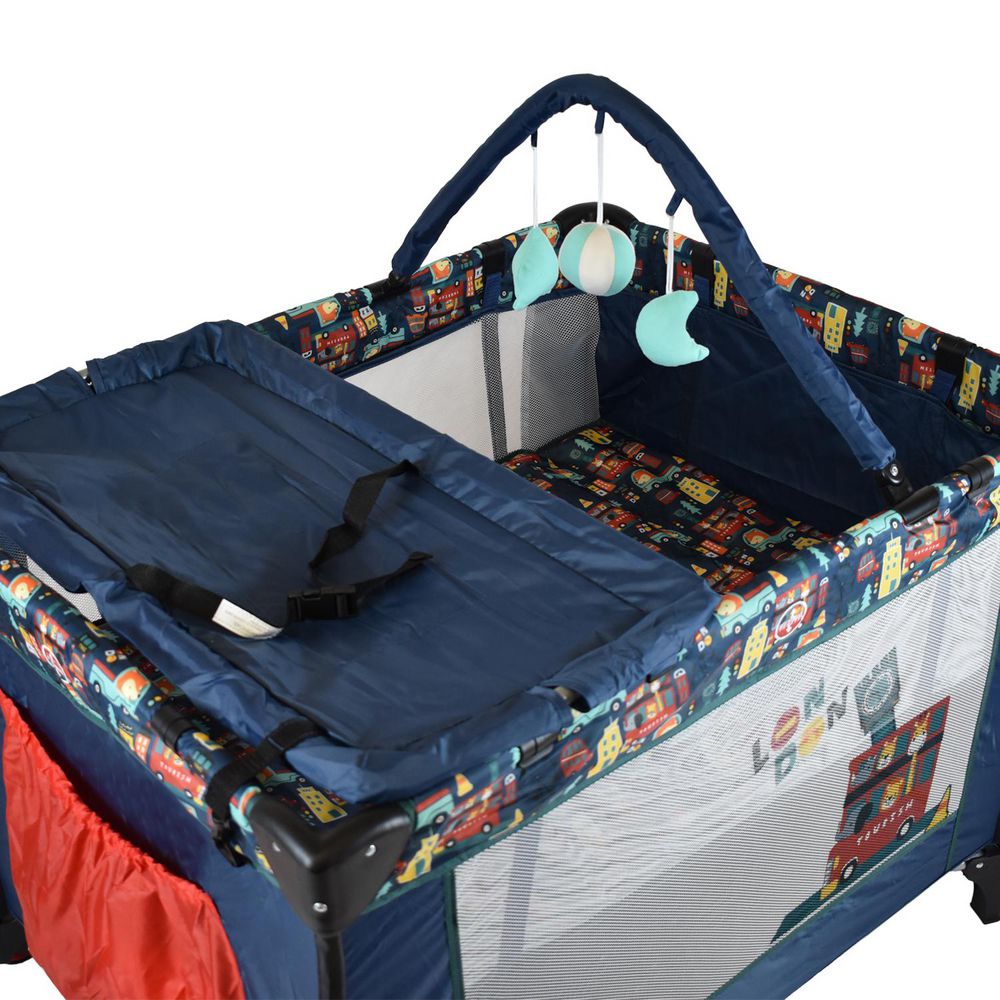 Cuna Corral Bebé HAPPY BABY MIAMI BLU img #4