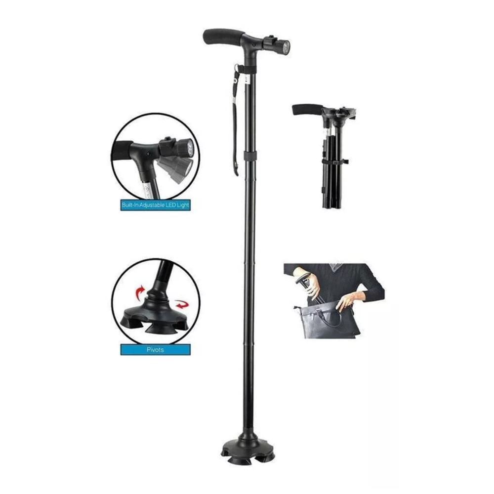 Trusty Cane Baston Ortopedico Plegable Con Linterna Luz Led