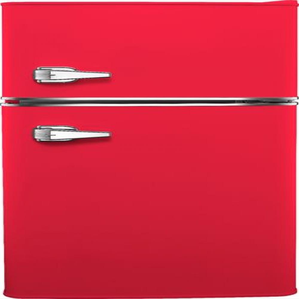 Mini Nevera Retro De 3.1 Pies Cúbicos Por Insignia Color Hot Rod Red Con Congelador