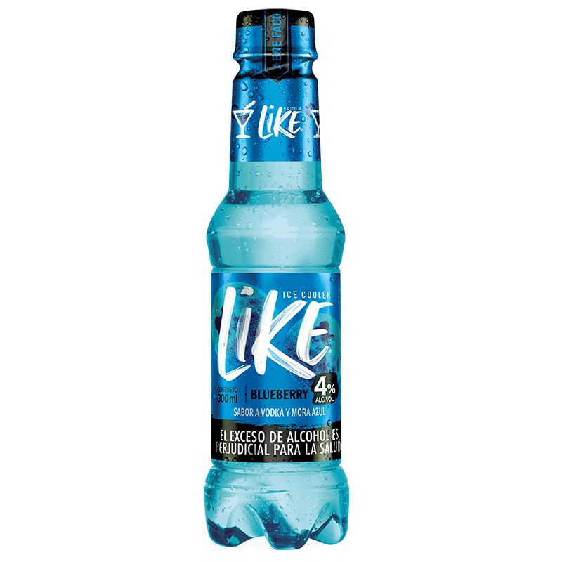 Aperitivo con licor LIKE ICE COOLER blueberry (300  ml)