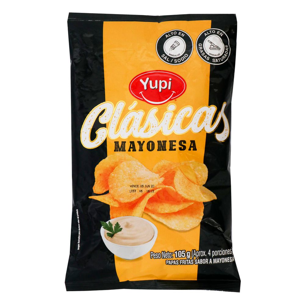 Papas YUPI clásicas sabor a mayonesa (105  gr) img #1