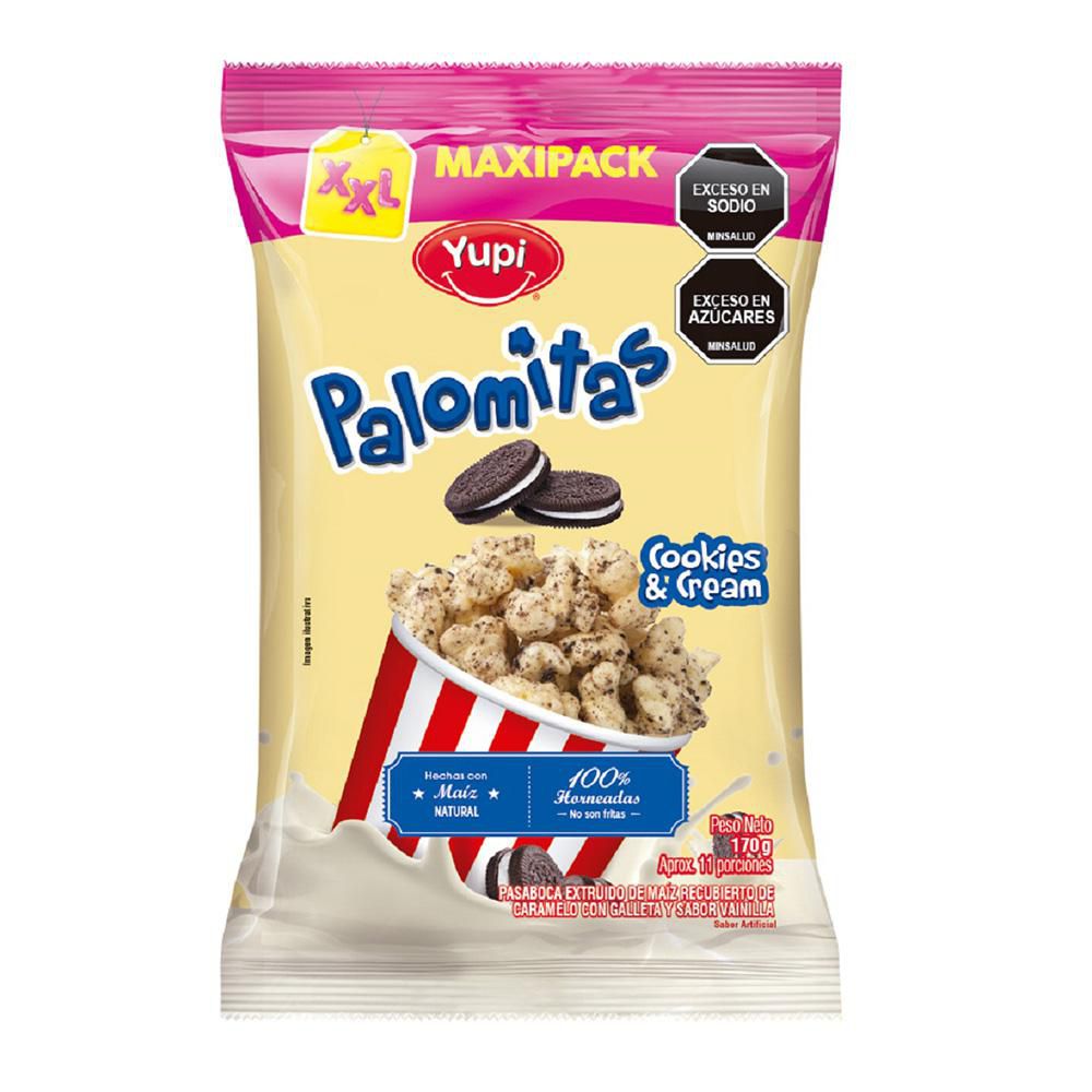 Pasabocas PALOMITAS cookies & cream XXL (170  gr)