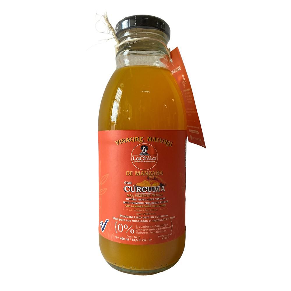 Vinagre PRODUCTOS ALIMENTICIOS LACHILA de manzana con cúrcuma (400 ml)