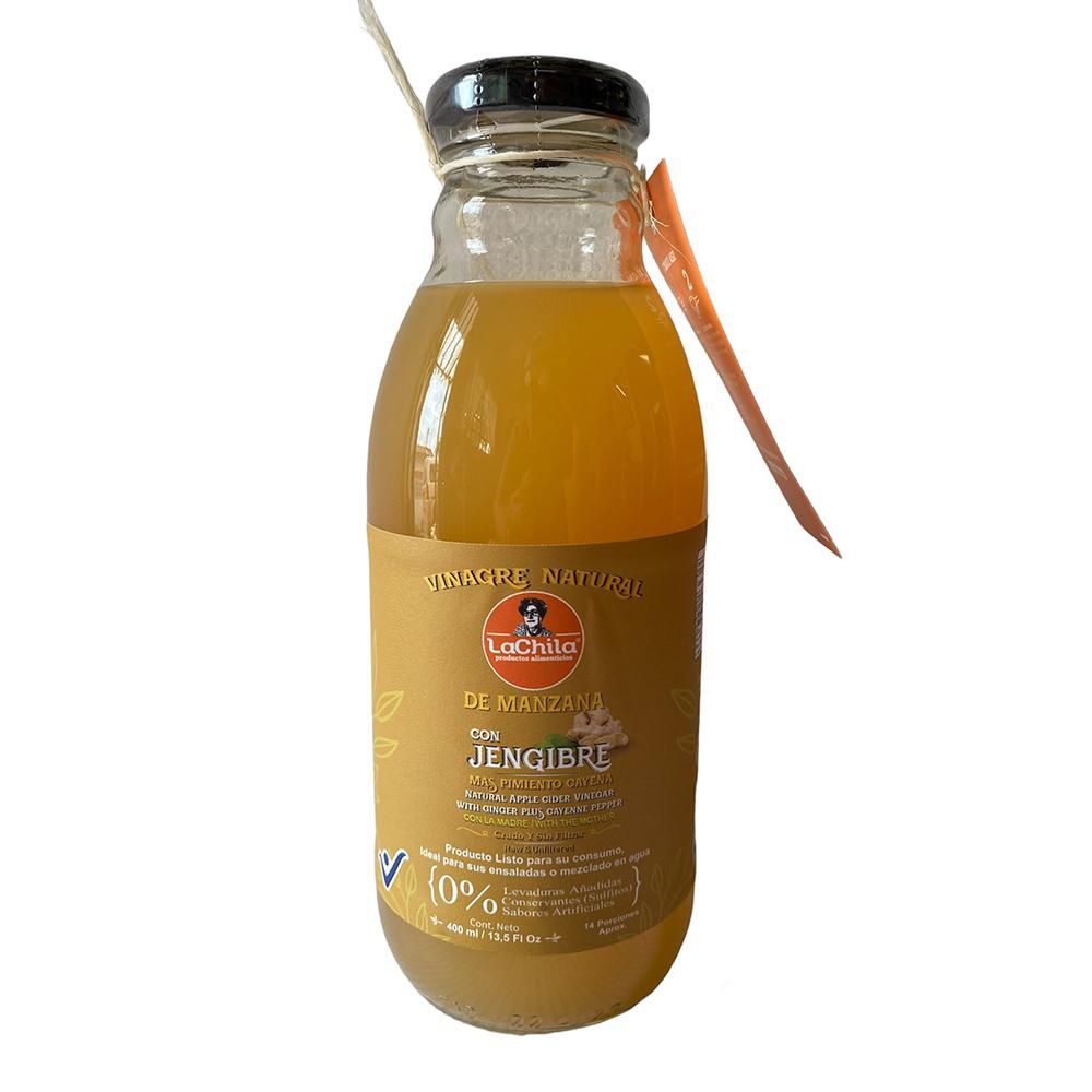 Vinagre PRODUCTOS ALIMENTICIOS LACHILA de manzana y jengibre (400 ml)