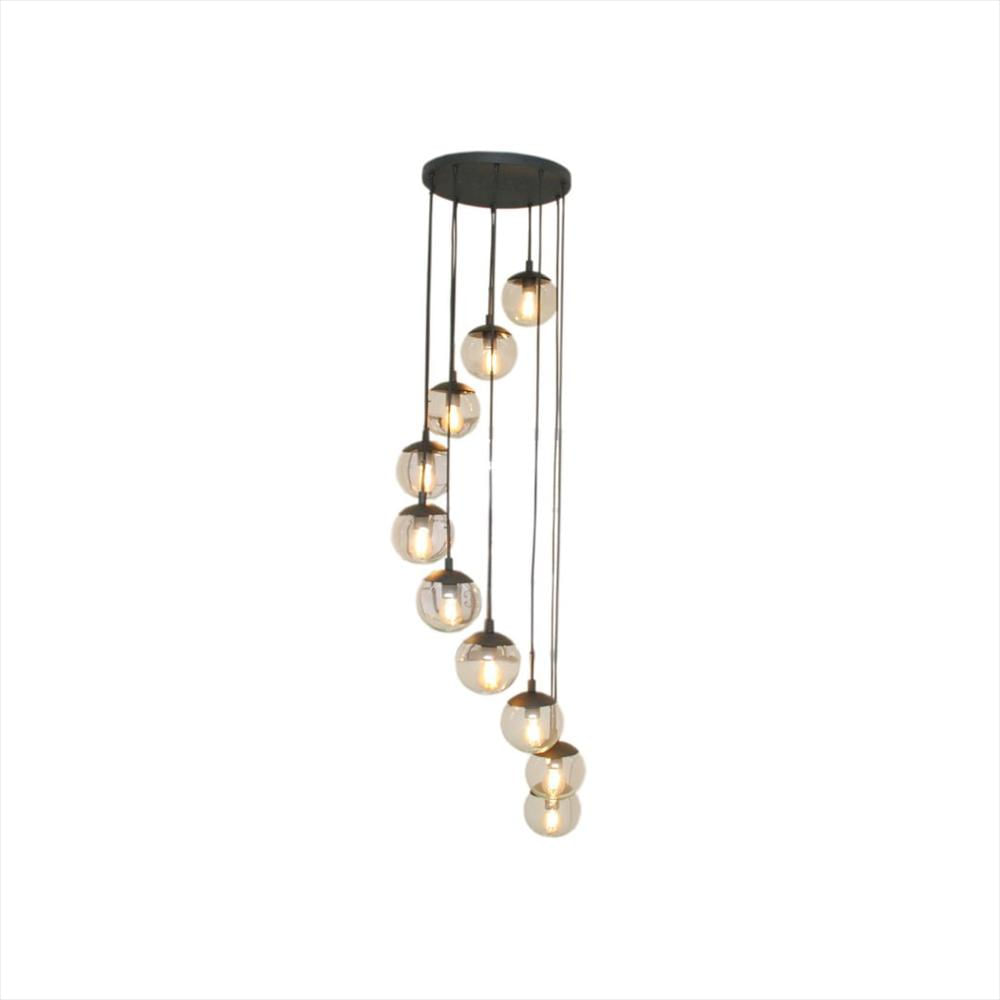 Lámpara De Techo Tipo Cascada 10 Luces Con Bomba De Cristal B12/B15
