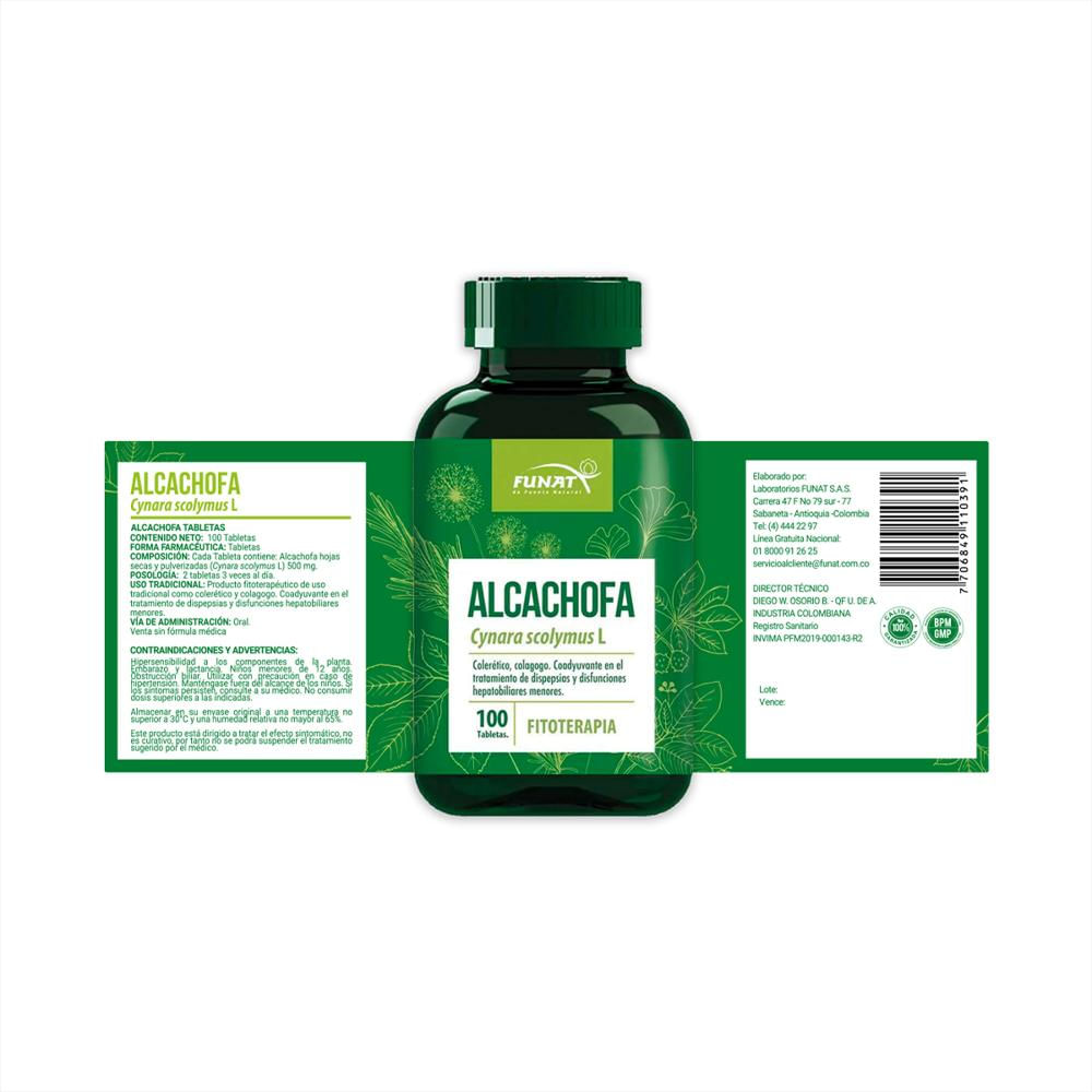 Alcachofa 100 Tabletas img #2