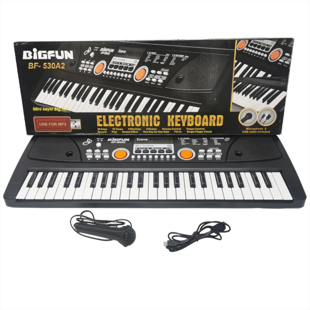 Gran Teclado Organeta 49 Teclas Piano Graba Pistas Infantil