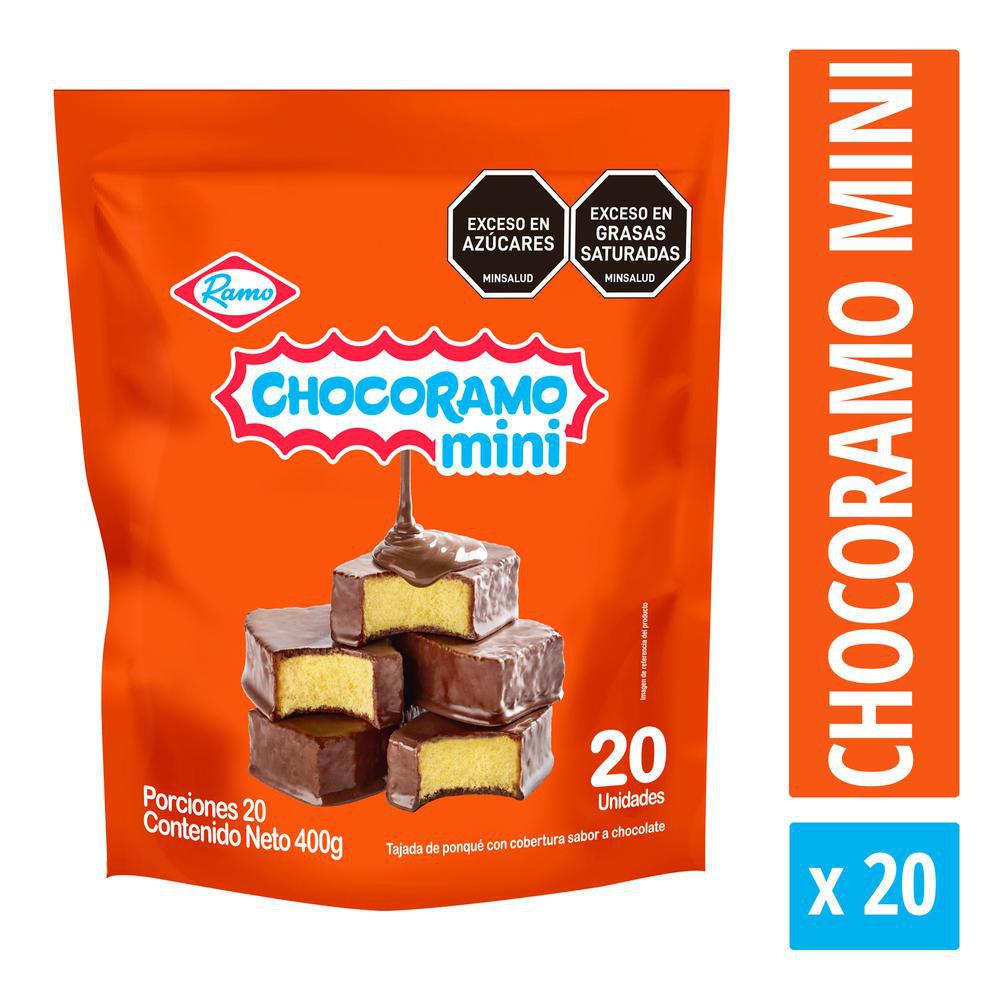 Ponqué CHOCORAMO Mini x20und (400 gr)