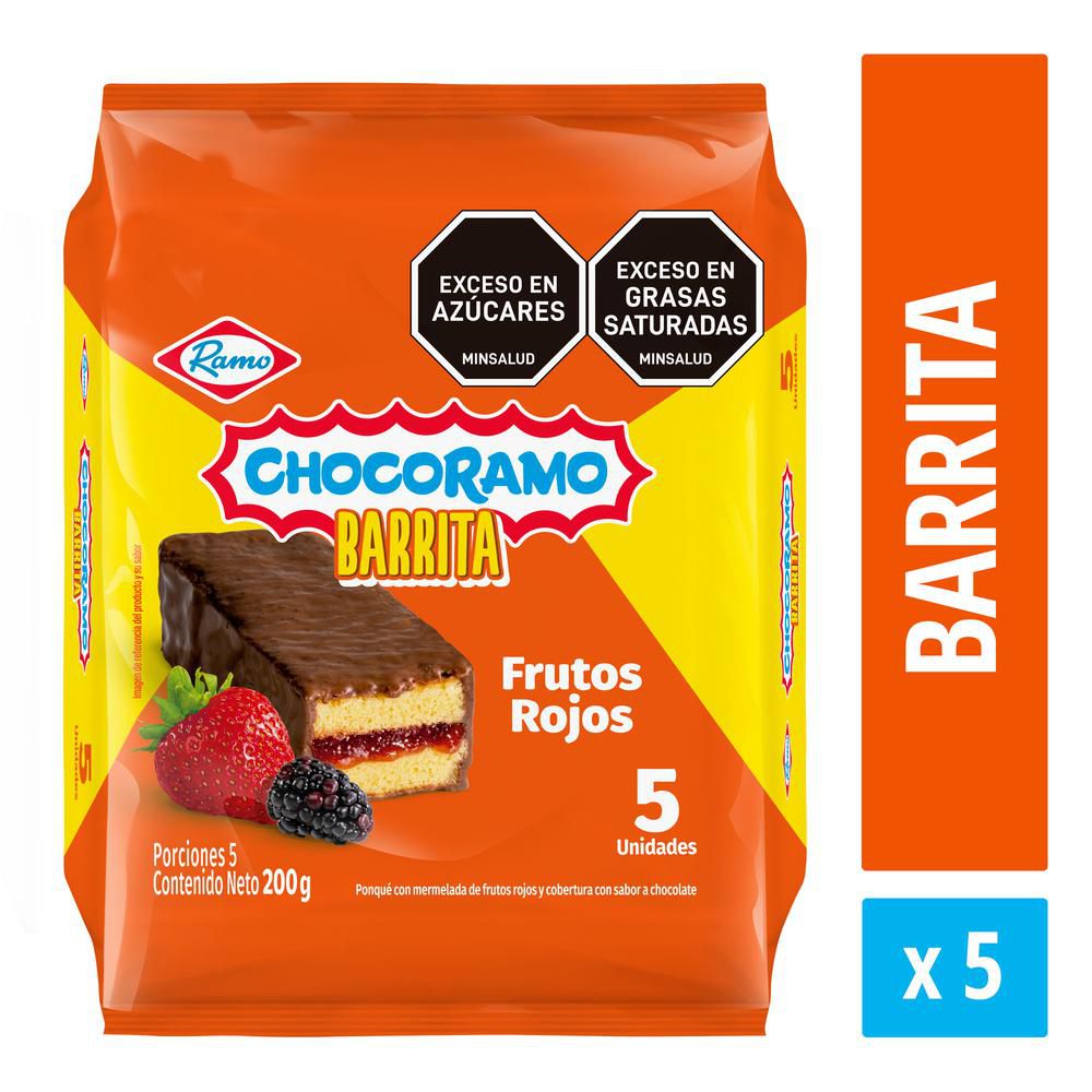 Chocoramo Barrita RAMO x5und (200 gr)