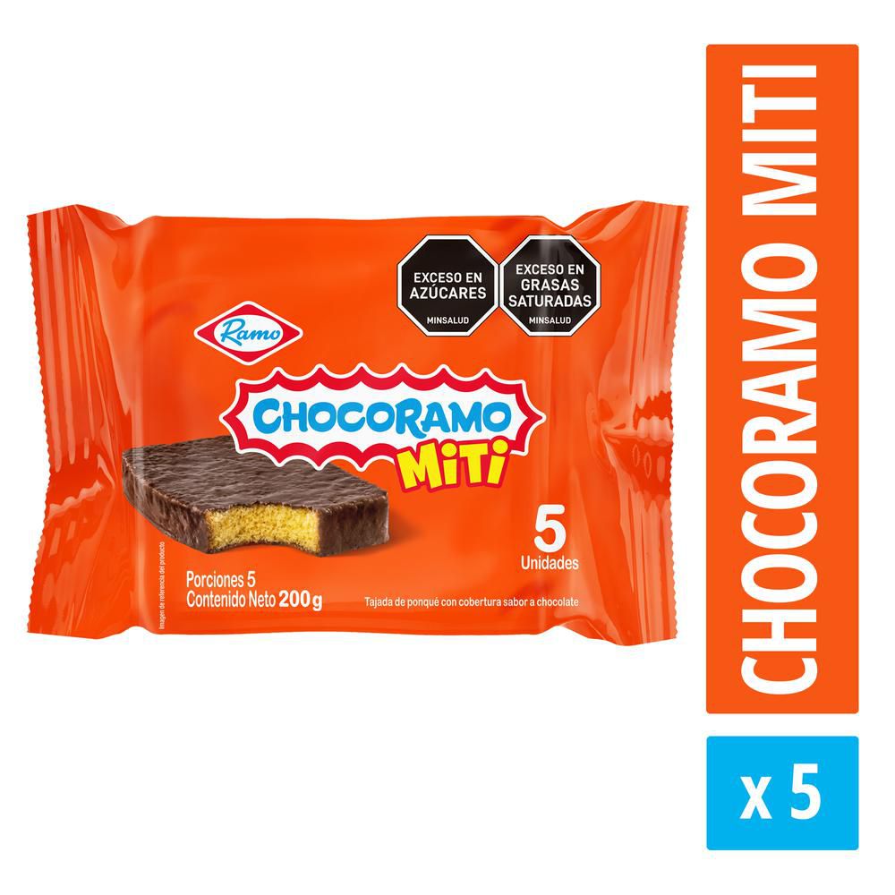Ponqué CHOCORAMO Miti x5und (200 gr)