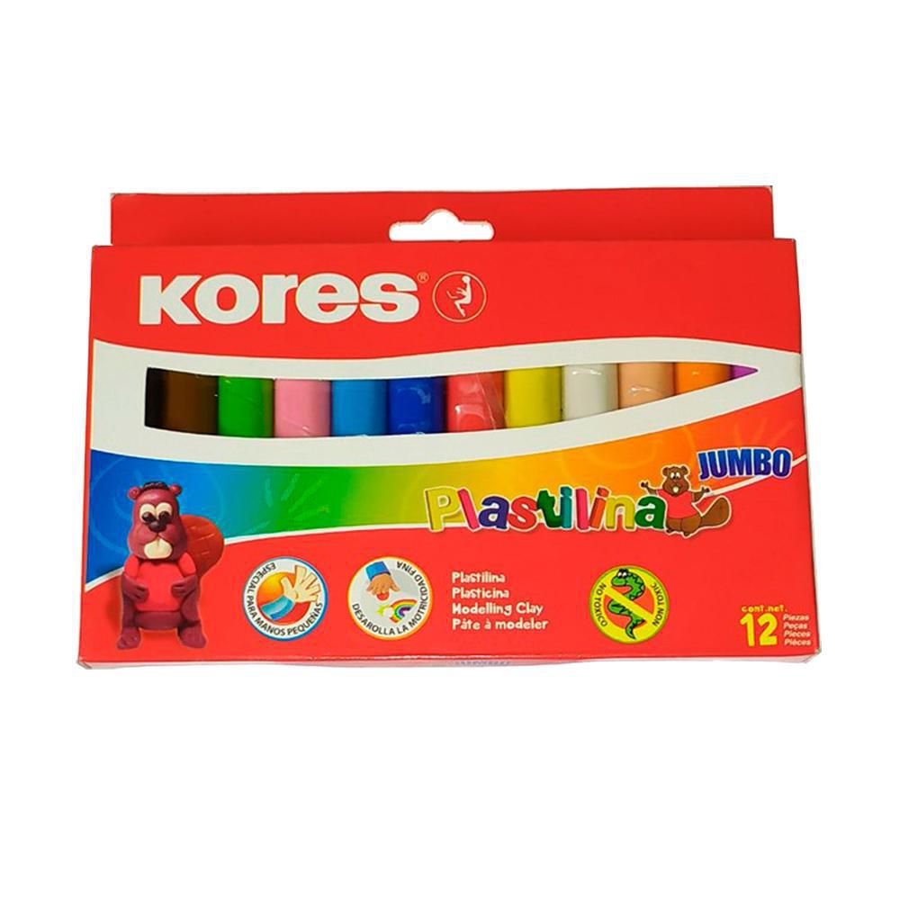 PLASTILINA JUMBO X12 KORES img #1