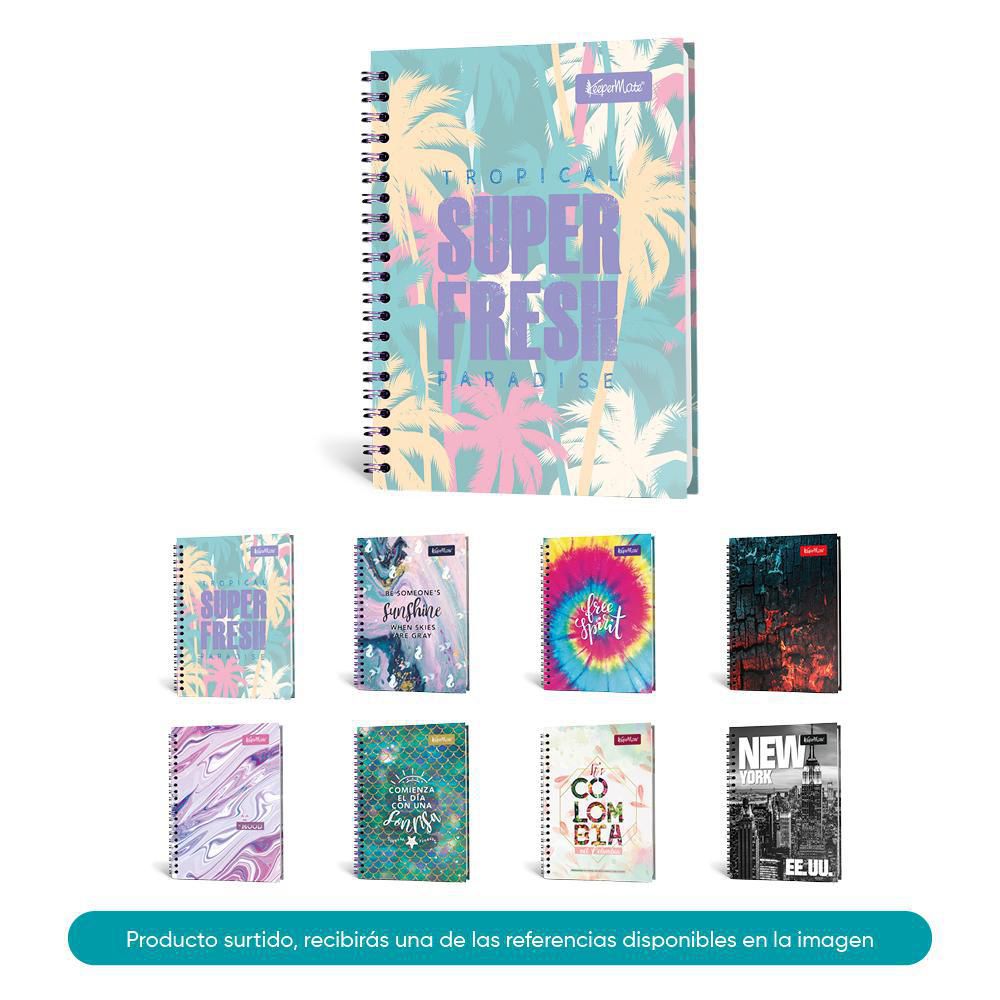 Cuaderno Keepermate Sin línea 50 hojas Argollado tapa dura KEEPERMATE img #1