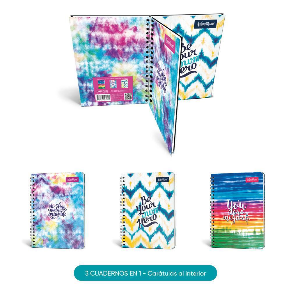 Cuaderno Batic 3 Materias Cuadriculado 100 hojas Argollado KEEPERMATE img #1
