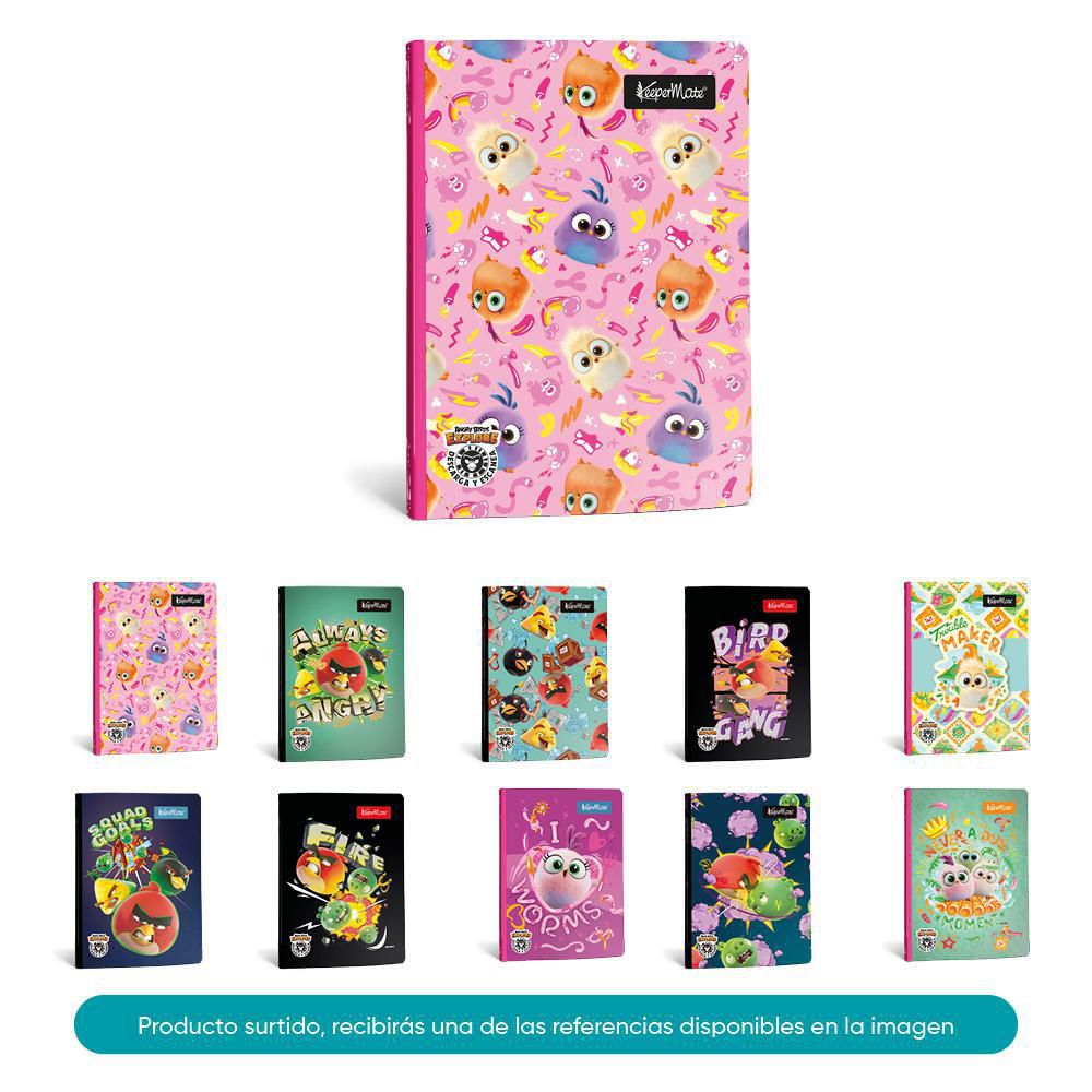 Cuaderno Angry Birds Rayado 100 hojas Cosido KEEPERMATE img #1