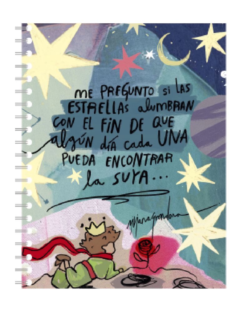 Cuaderno  Cuadriculado 80 hojas Argollado tinta negra img #1