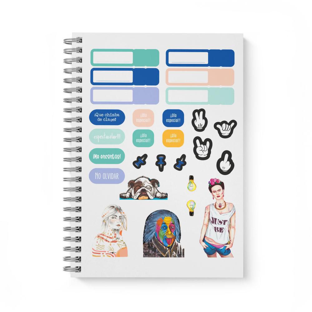 Cuaderno  Rayado 200 hojas Argollado tapa dura SOSARTE img #4